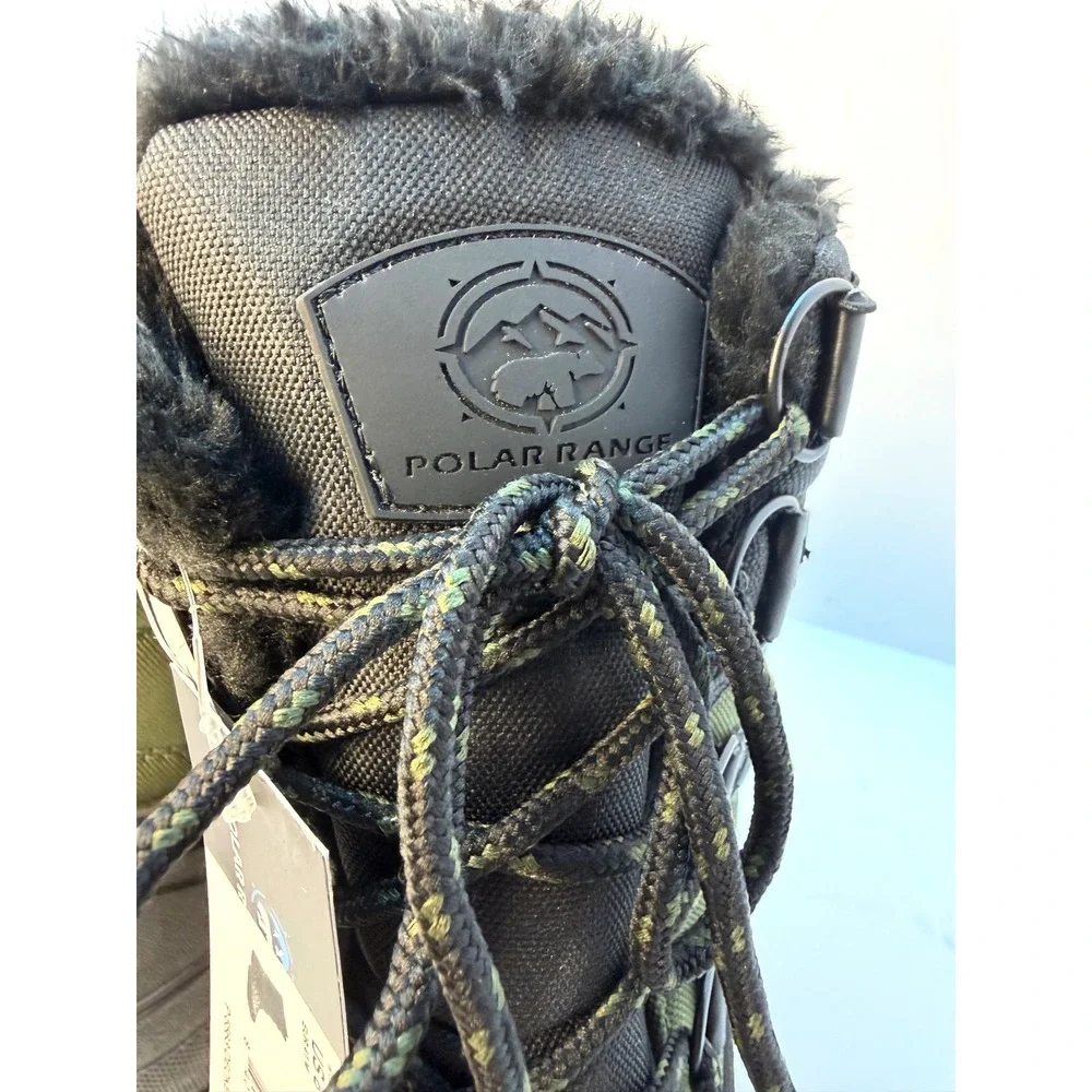 POLAR RANGE Men's Decker Cold Weather Snow Boot Size 8M Olive Color NWT